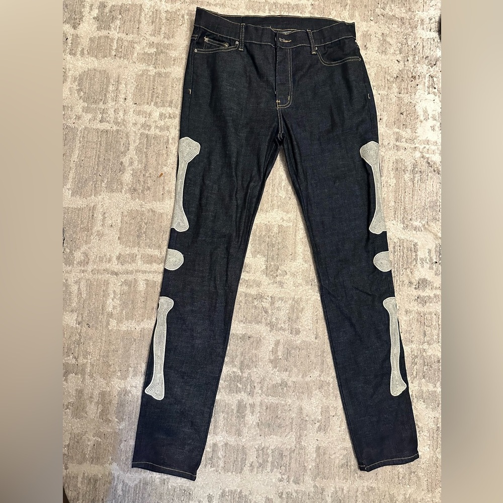 MNML Skull Denim Jeans Size 36 L W 34